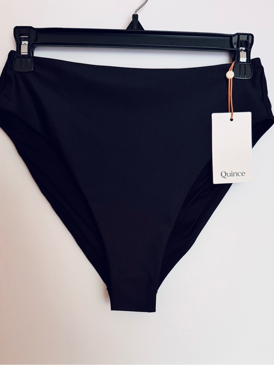 Quince Other - NWT Quince Italian High-Rise High-Leg Bikini Bottom Black Size L